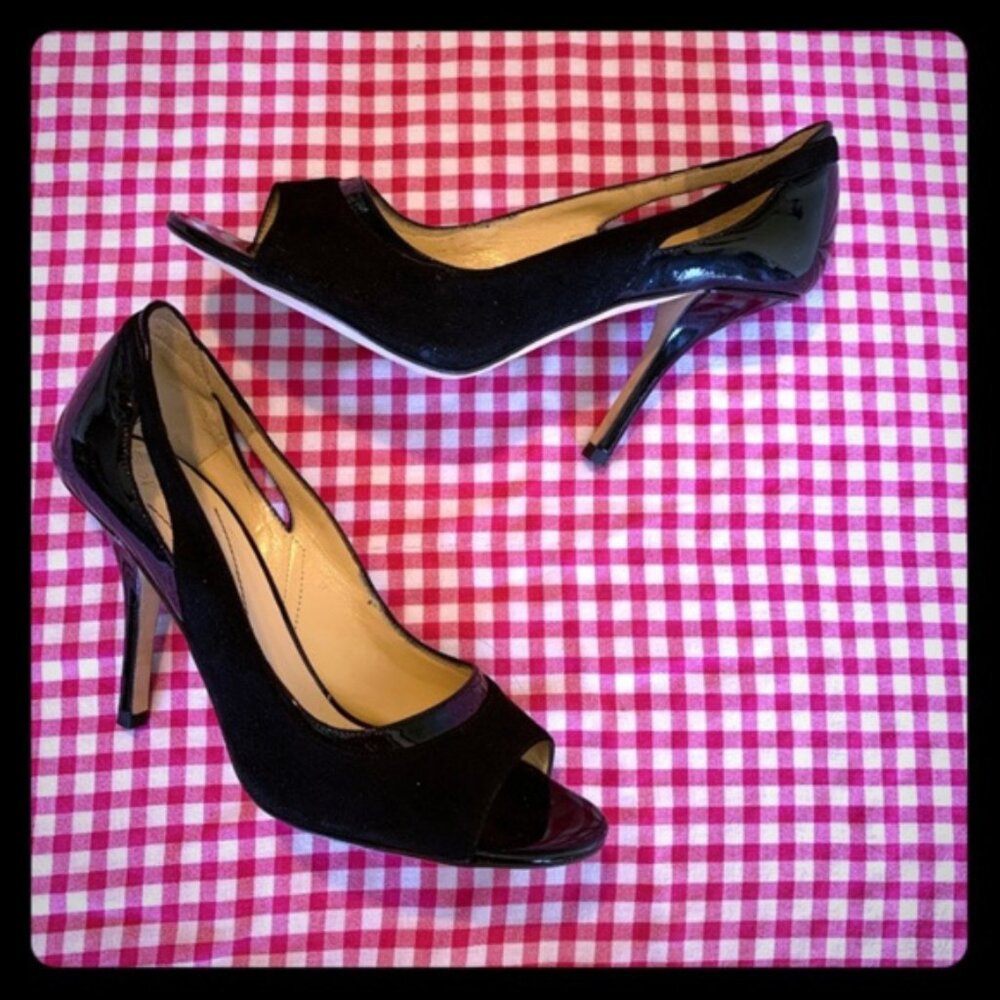 Kate Spade Black Peep Toe Pumps